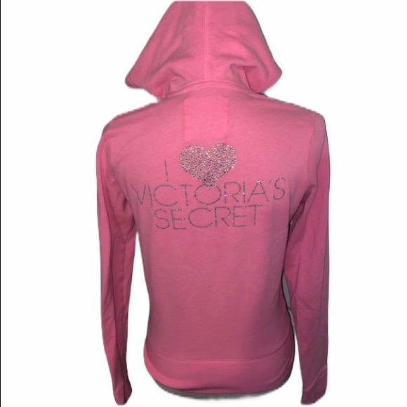 Victoria's Secret Tops - Victoria’s Secret I Love VS Sequin Hoodie
